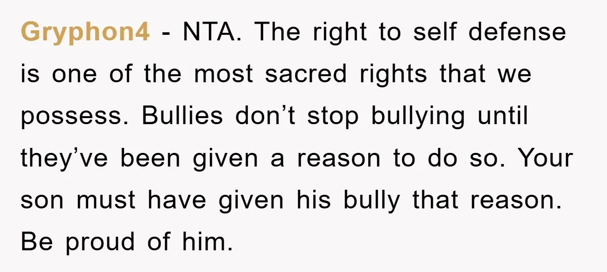 Gryphon4 − NTA. The right to self defense is one of the most sacred rights that we possess. Bullies don’t stop bullying until they’ve been given a reason to do...