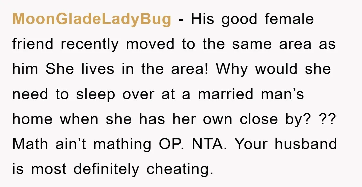 MoonGladeLadyBug − His good female friend recently moved to the same area as him She lives in the area! Why would she need to sleep over at a married man’s...