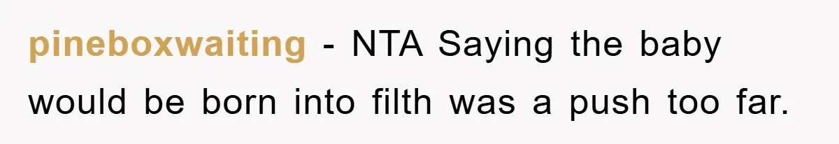 pineboxwaiting − NTA Saying the baby would be born into filth was a push too far.