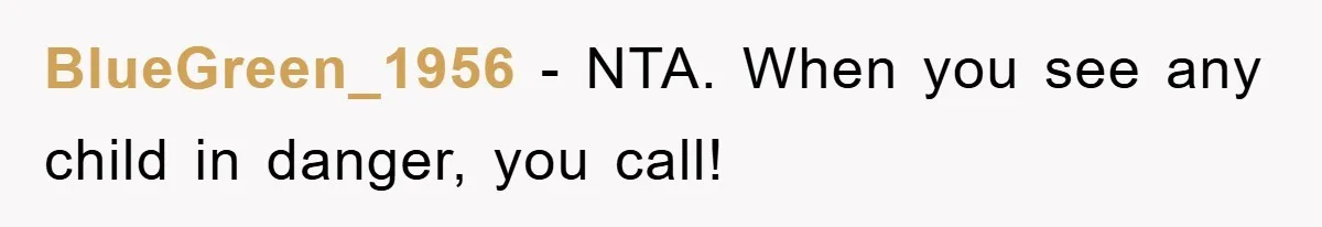 BlueGreen_1956 − NTA. When you see any child in danger, you call!