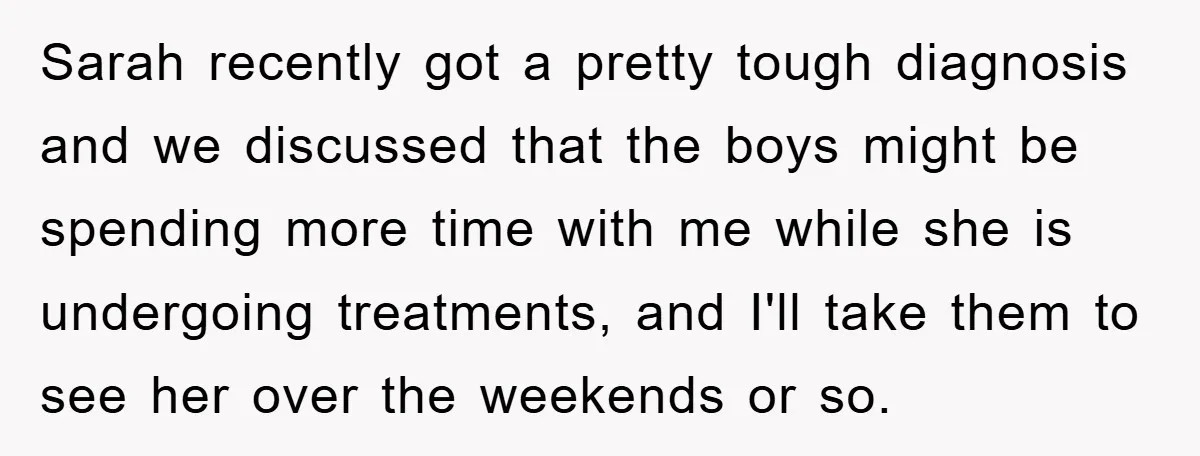 Sarah recently got a pretty tough diagnosis and we discussed that the boys might be spending more time with me while she is undergoing treatments, and I'll take them to...
