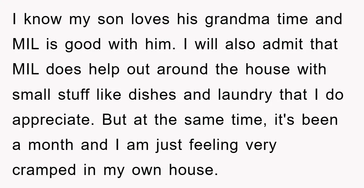 I know my son loves his grandma time and MIL is good with him. I will also admit that MIL does help out around the house with small stuff like...