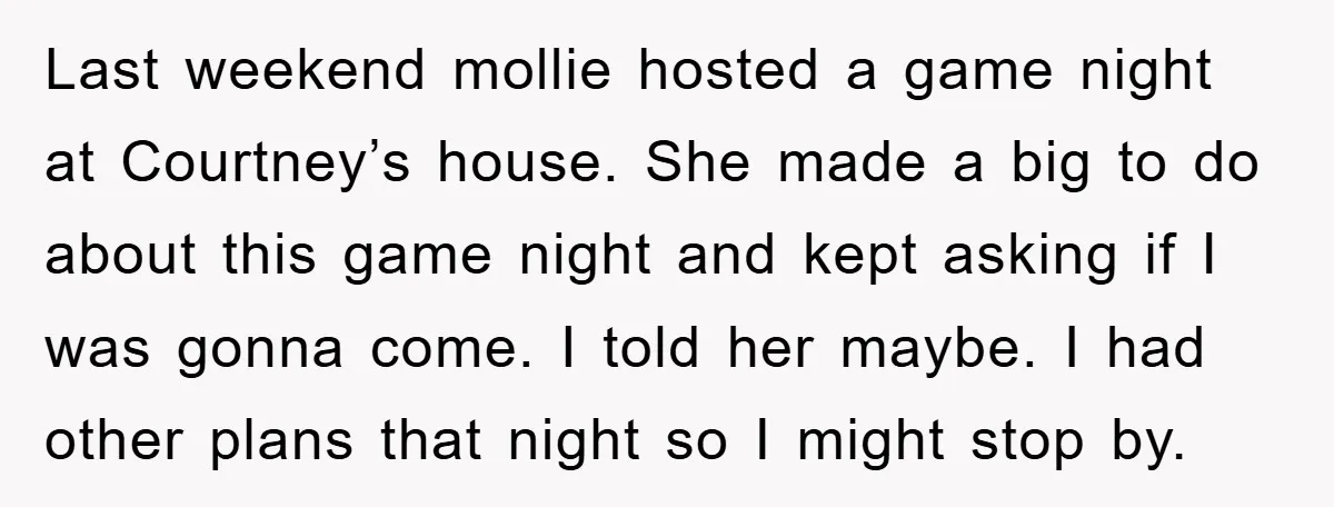 Last weekend mollie hosted a game night at Courtney’s house. She made a big to do about this game night and kept asking if I was gonna come. I told...