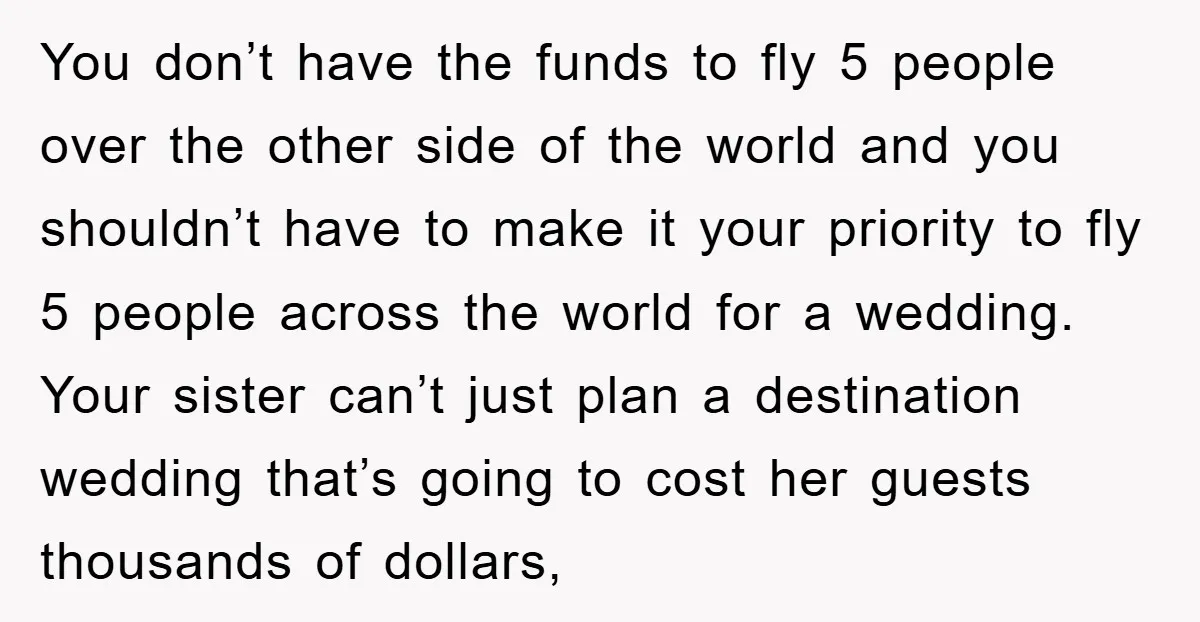 You don’t have the funds to fly 5 people over the other side of the world and you shouldn’t have to make it your priority to fly 5 people across...