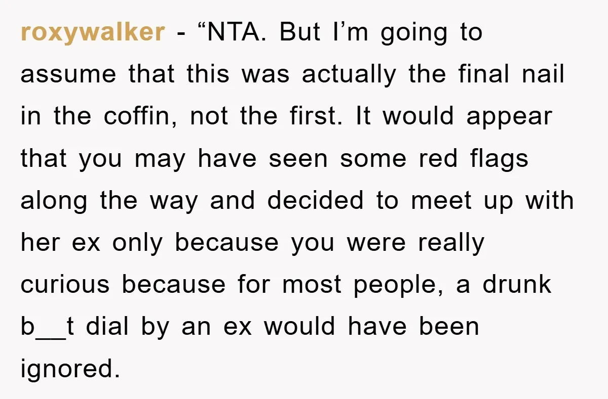 roxywalker - “NTA. But I’m going to assume that this was actually the final nail in the coffin, not the first. It would appear that you may have seen some...