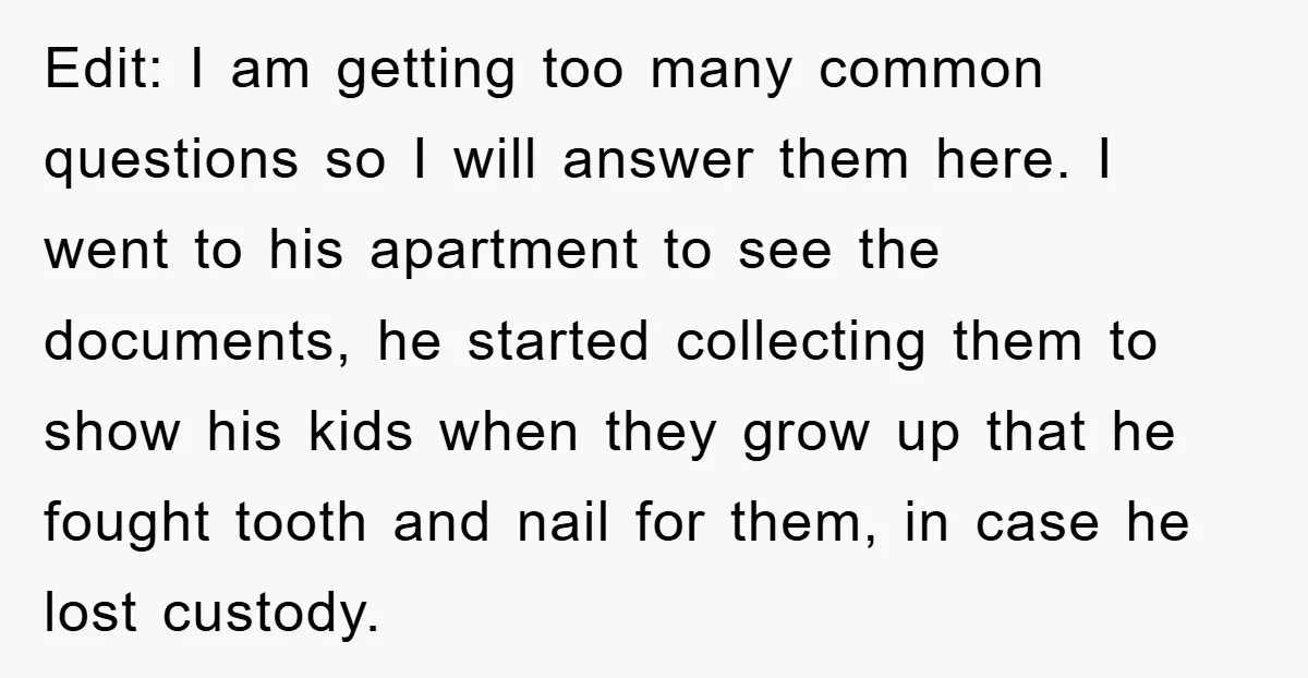 Edit: I am getting too many common questions so I will answer them here. I went to his apartment to see the documents, he started collecting them to show his...
