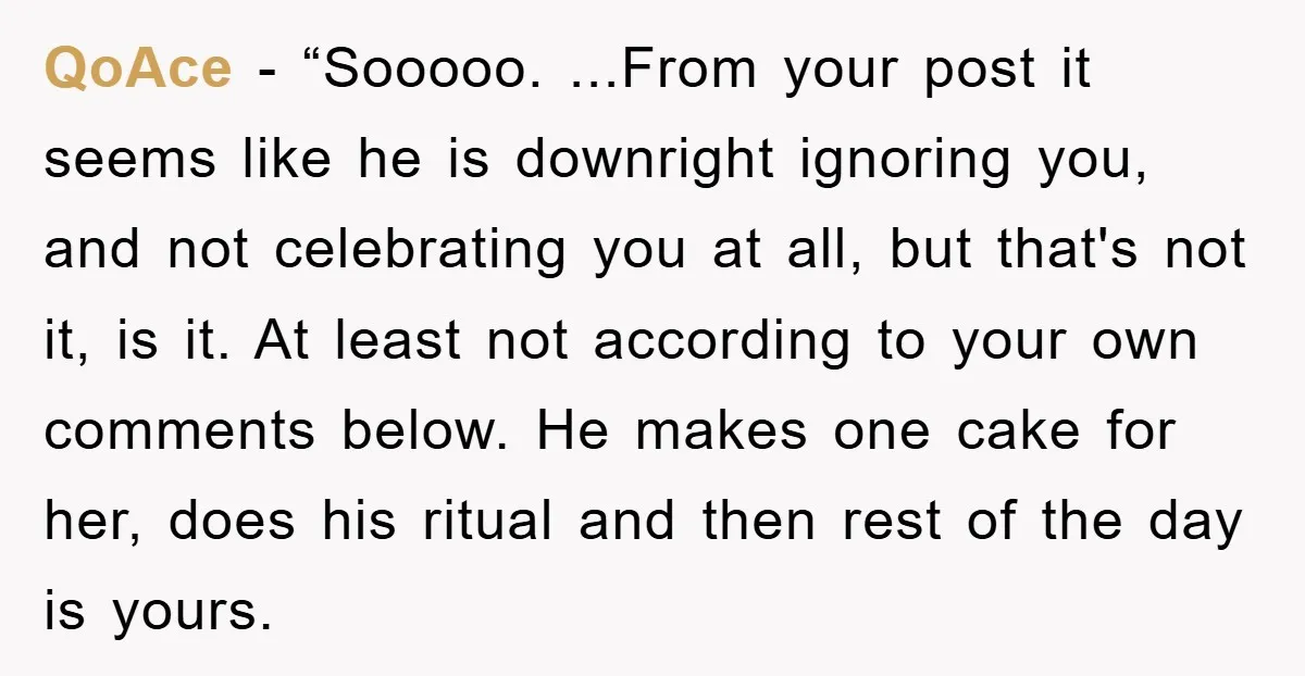 QoAce - “Sooooo. ...From your post it seems like he is downright ignoring you, and not celebrating you at all, but that's not it, is it. At least not according...