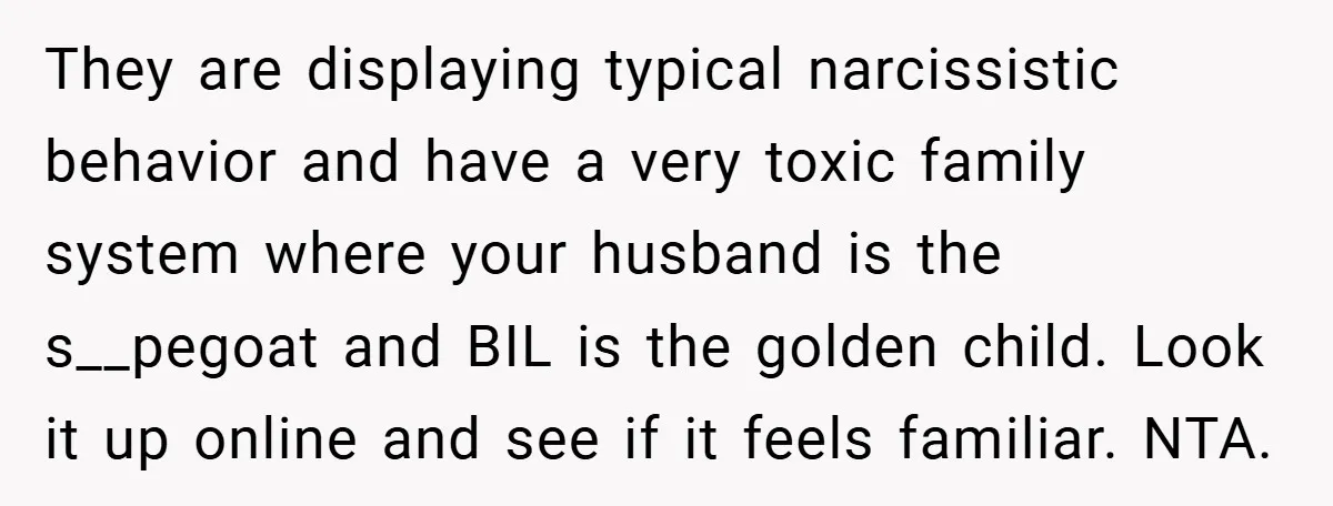 They are displaying typical narcissistic behavior and have a very toxic family system where your husband is the s__pegoat and BIL is the golden child. Look it up online and...