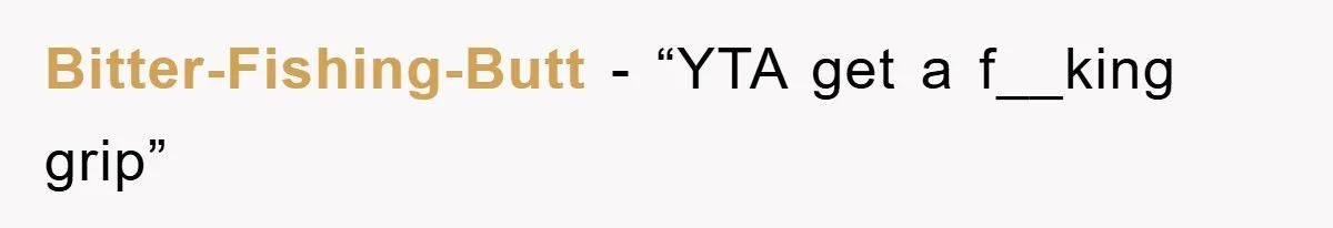 Bitter-Fishing-Butt - “YTA get a f__king grip”