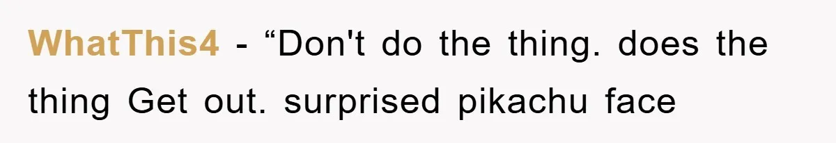 WhatThis4 − “Don't do the thing. does the thing Get out. surprised pikachu face