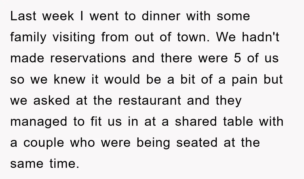 Last week I went to dinner with some family visiting from out of town. We hadn't made reservations and there were 5 of us so we knew it would be...