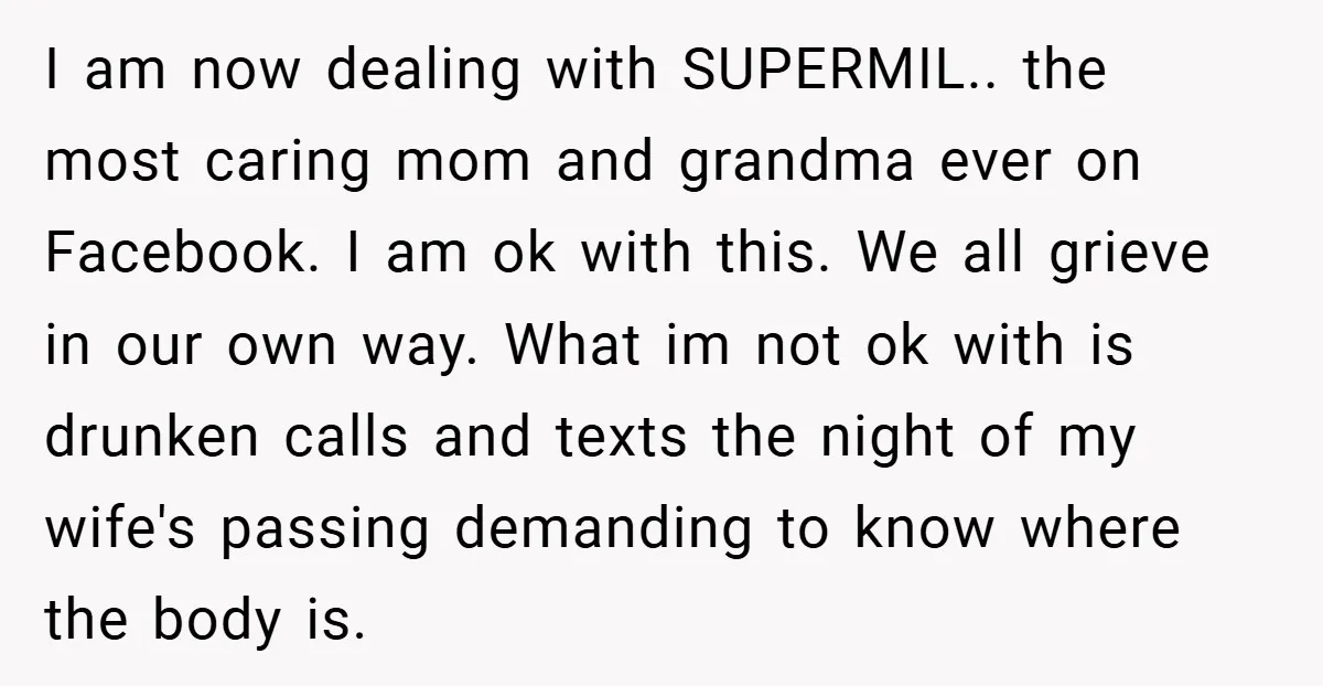 I am now dealing with SUPERMIL.. the most caring mom and grandma ever on Facebook. I am ok with this. We all grieve in our own way. What im not...