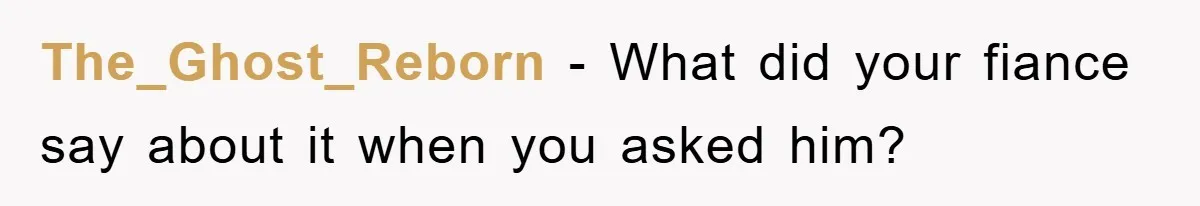 The_Ghost_Reborn − What did your fiance say about it when you asked him?