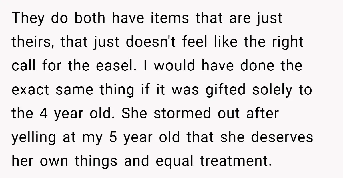 They do both have items that are just theirs, that just doesn't feel like the right call for the easel. I would have done the exact same thing if it...