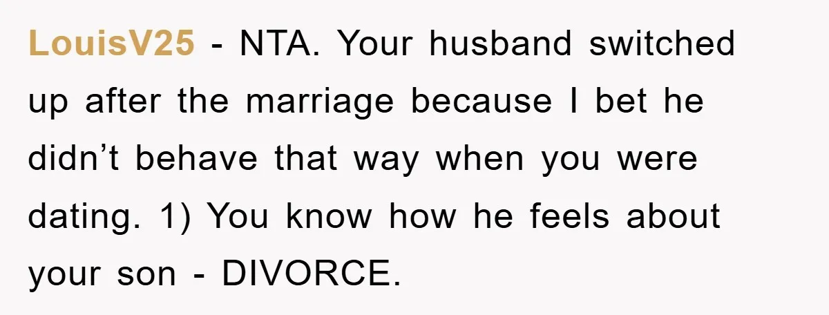 LouisV25 − NTA. Your husband switched up after the marriage because I bet he didn’t behave that way when you were dating. 1) You know how he feels about your...