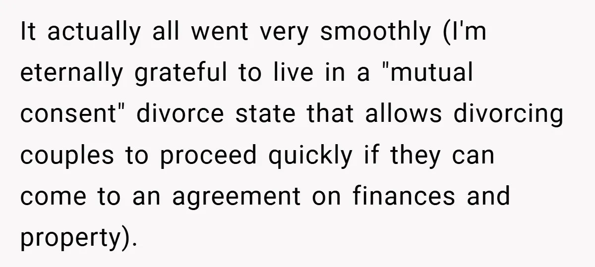 It actually all went very smoothly (I'm eternally grateful to live in a "mutual consent" divorce state that allows divorcing couples to proceed quickly if they can come to an...