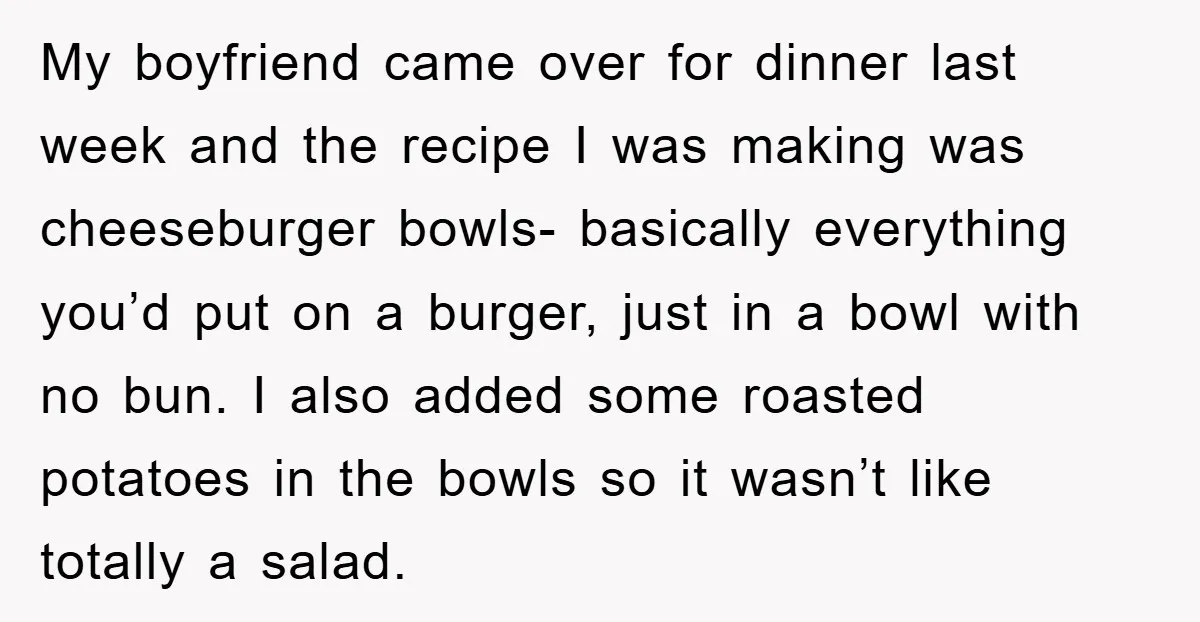 My boyfriend came over for dinner last week and the recipe I was making was cheeseburger bowls- basically everything you’d put on a burger, just in a bowl with no...