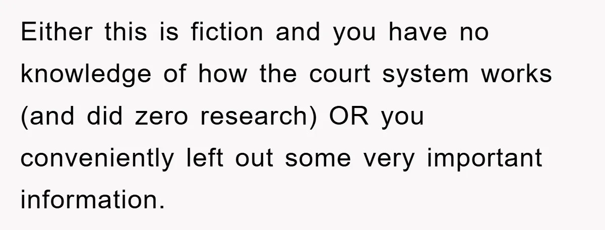 Either this is fiction and you have no knowledge of how the court system works (and did zero research) OR you conveniently left out some very important information.