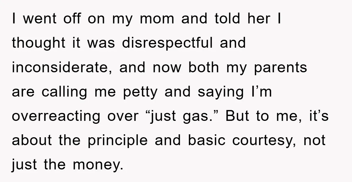 I went off on my mom and told her I thought it was disrespectful and inconsiderate, and now both my parents are calling me petty and saying I’m overreacting over...