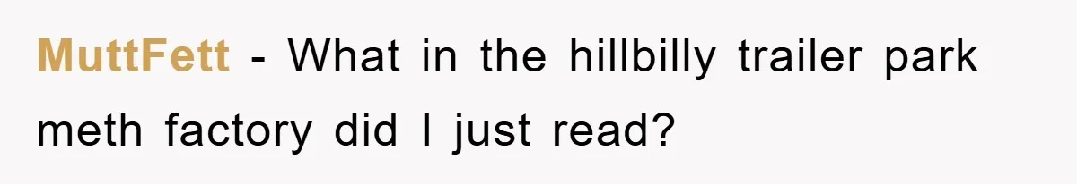 MuttFett − What in the hillbilly trailer park meth factory did I just read?