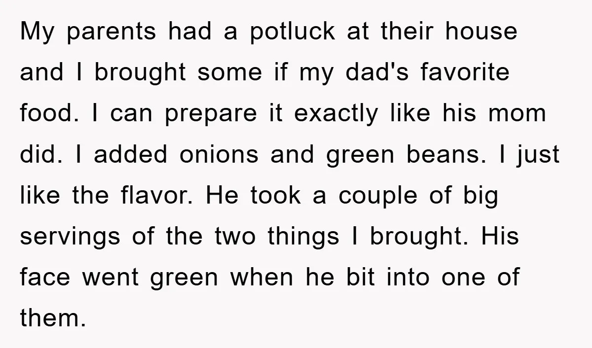 My parents had a potluck at their house and I brought some if my dad's favorite food. I can prepare it exactly like his mom did. I added onions and...