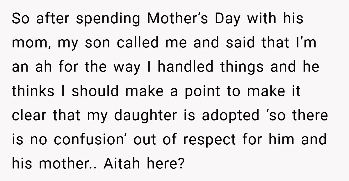 So after spending Mother’s Day with his mom, my son called me and said that I’m an ah for the way I handled things and he thinks I should make...