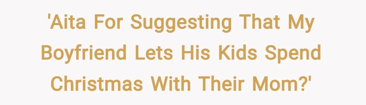 'AITA for suggesting that my boyfriend lets his kids spend christmas with their mom?'