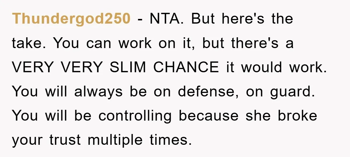 Thundergod250 − NTA. But here's the take. You can work on it, but there's a VERY VERY SLIM CHANCE it would work. You will always be on defense, on guard....