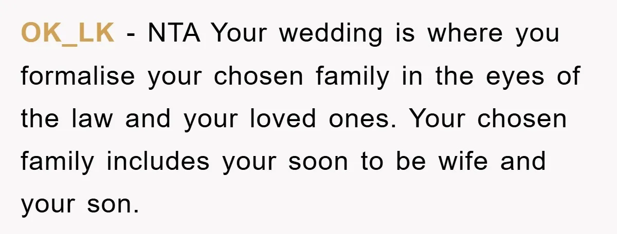 OK_LK − NTA Your wedding is where you formalise your chosen family in the eyes of the law and your loved ones. Your chosen family includes your soon to be...