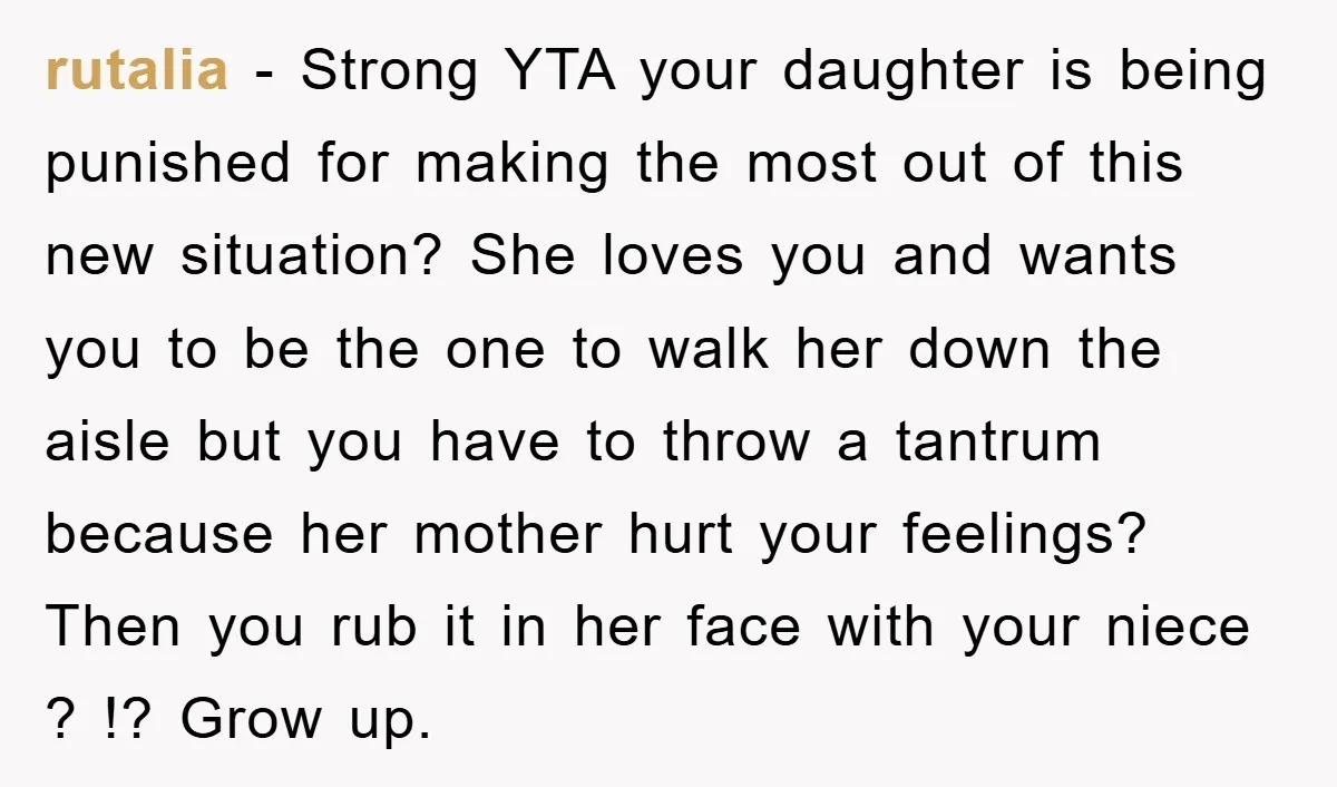 rutalia - Strong YTA your daughter is being punished for making the most out of this new situation? She loves you and wants you to be the one to walk...