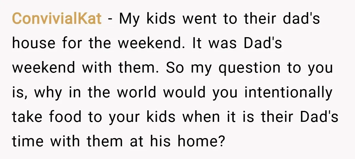 ConvivialKat − My kids went to their dad's house for the weekend. It was Dad's weekend with them. So my question to you is, why in the world would you...