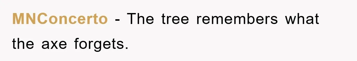 MNConcerto − The tree remembers what the axe forgets.