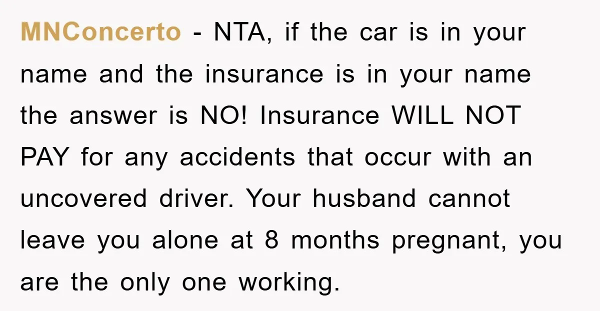 MNConcerto − NTA, if the car is in your name and the insurance is in your name the answer is NO! Insurance WILL NOT PAY for any accidents that occur...
