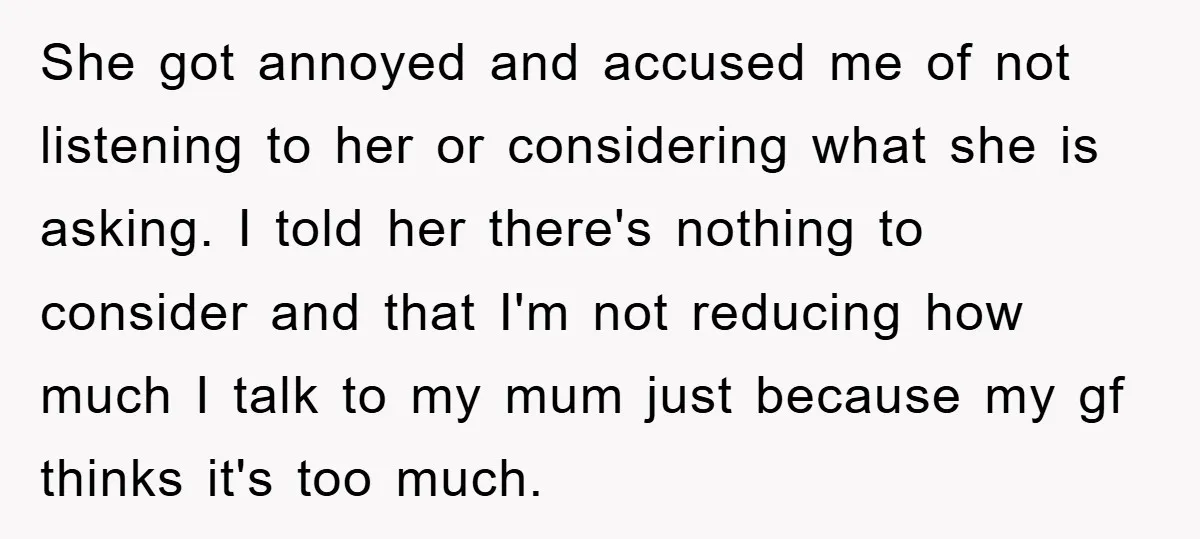 She got annoyed and accused me of not listening to her or considering what she is asking. I told her there's nothing to consider and that I'm not reducing how...