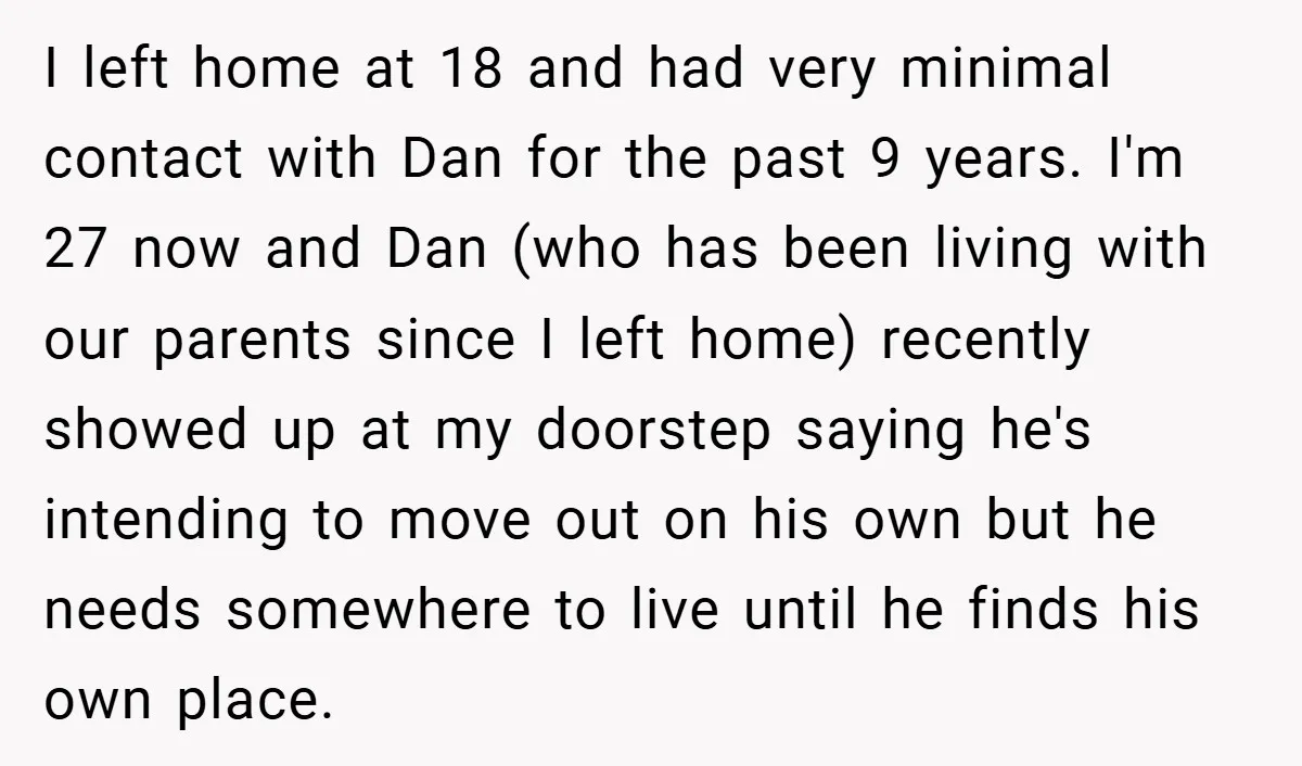 I left home at 18 and had very minimal contact with Dan for the past 9 years. I'm 27 now and Dan (who has been living with our parents since...