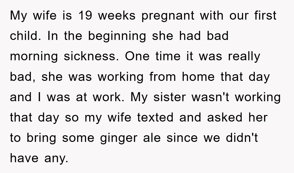My wife is 19 weeks pregnant with our first child. In the beginning she had bad morning sickness. One time it was really bad, she was working from home that...