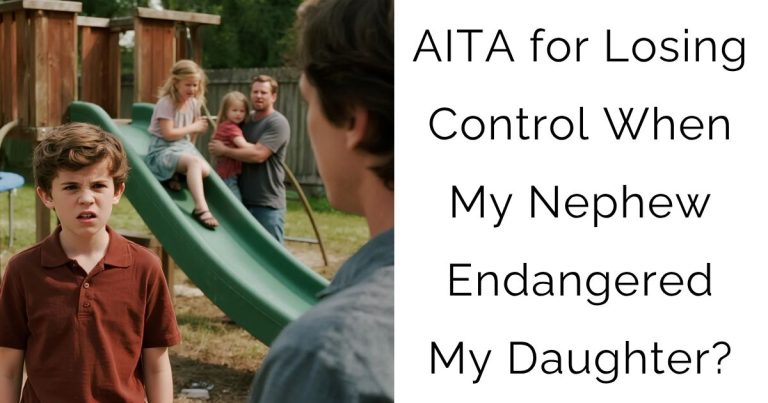 AITA for Losing Control When My Nephew Endangered My Daughter?