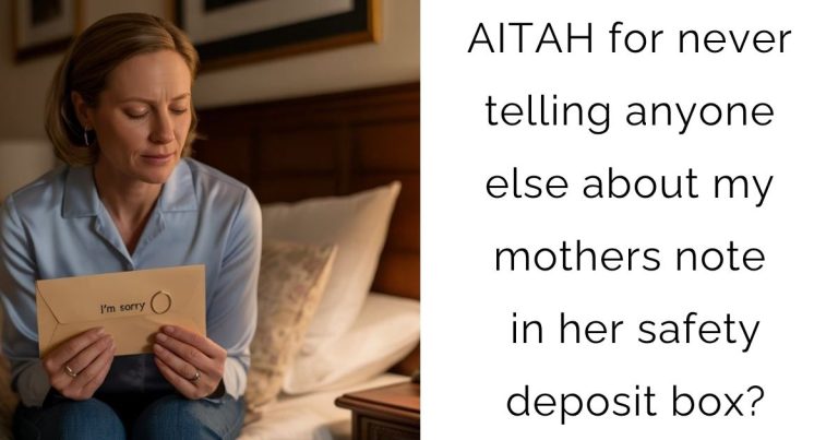 AITAH for never telling anyone else about my mothers note in her safety deposit box?