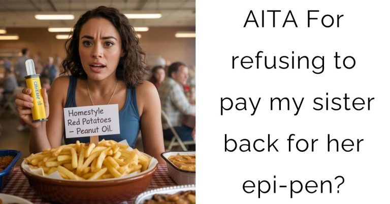 AITA For refusing to pay my sister back for her epi-pen?