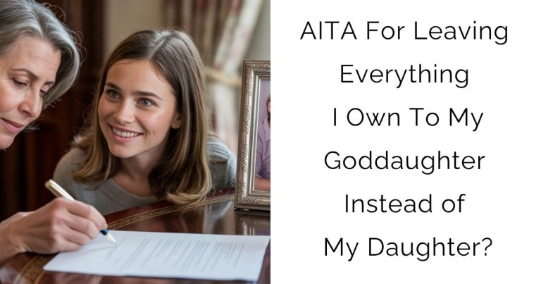 AITA For Leaving Everything I Own To My Goddaughter Instead of My Daughter?
