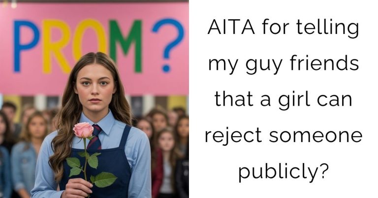 AITA for telling my guy friends that a girl can reject someone publicly?