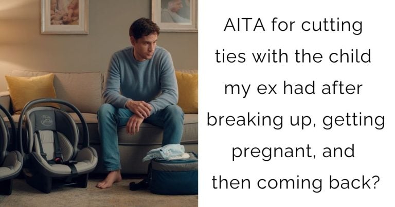 AITA for cutting ties with the child my ex had after breaking up, getting pregnant, and then coming back?