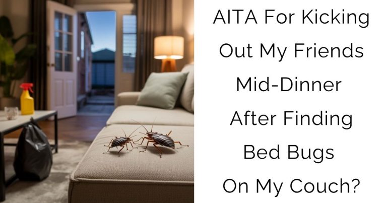 AITA For Kicking Out My Friends Mid-Dinner After Finding Bed Bugs On My Couch?