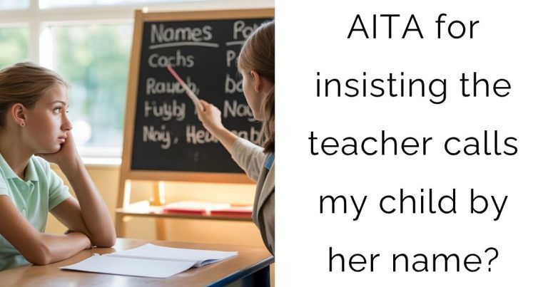 AITA for insisting the teacher calls my child by her name?