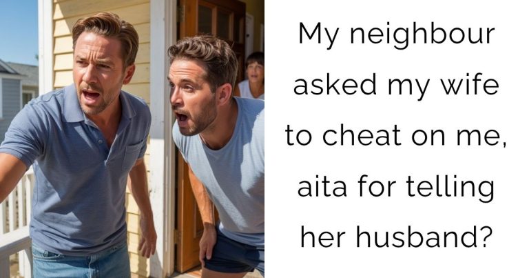 My neighbour asked my wife to cheat on me, aita for telling her husband?