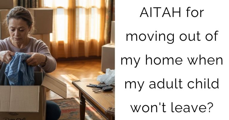AITAH for moving out of my home when my adult child won’t leave?