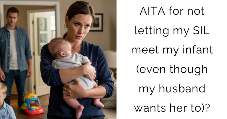 AITA for not letting my SIL meet my infant (even though my husband wants her to)?
