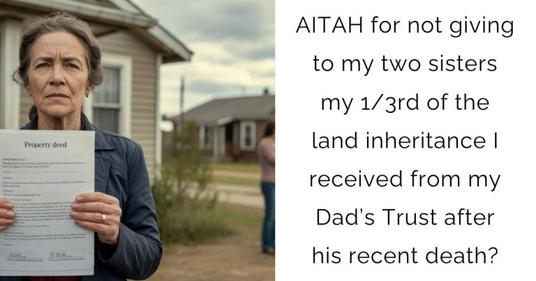 AITAH for not giving to my two sisters my 1/3rd of the land inheritance I received from my Dad’s Trust after his recent death?