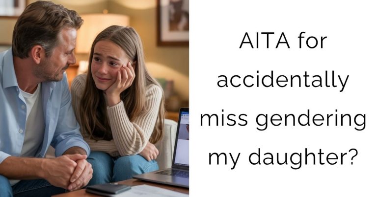 AITA for accidentally miss gendering my daughter?