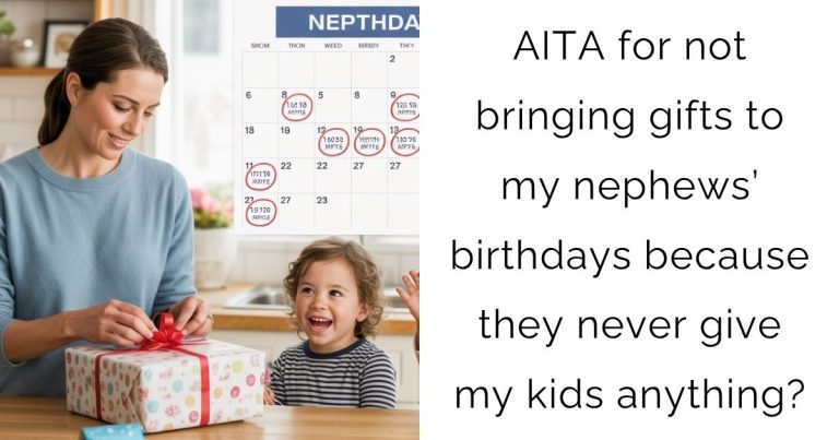 AITA for not bringing gifts to my nephews’ birthdays because they never give my kids anything?